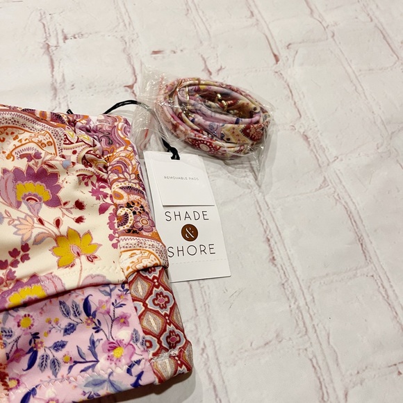 [Shade & Shore] NWT paisley bandeau swim top 36C - Picture 3 of 5